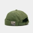 thumbnail image 1 of Lumistal Skull Cap for Men Fashion Men And Women Easy Matching Patch Couple Hip-hop Skullcap Beanie Hat Cap Mens Brimless Hats Black One size, 1 of 2