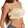 thumbnail image 1 of Lumistal Strapless Bra for Women No-Slip Bandeau Push Up Wireless Comfy Seamless No Underwire Padded Jelly Tube Top Bra Bras for Women No Underwire XXL, 1 of 4