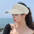thumbnail image 1 of Lumistal Sun Hat for Women Sun Hat Spring Summer Outdoor Sports Visor Cap Sun Hat Sunshade Sunscreen Hat UV Protection Breathable Beach Hat Sun Visor Hats for Women Beige One Size, 1 of 4