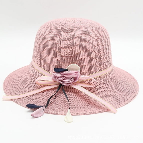 Lumistal Sun Hat for Women Travel Small Fresh Big Gets Beach Sun Hat Cool Hat Seaside Sun Hat Sunshade Hat Straw Sun Hats for Women Pink one size