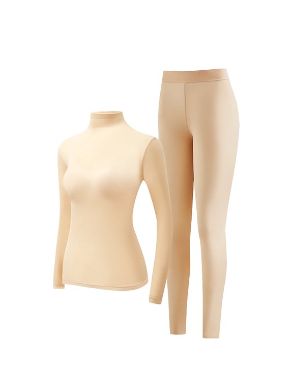 Thermal Underwear for Women High Neck Long Sleeve Stretch Seamless Skin Care Base Layer XL