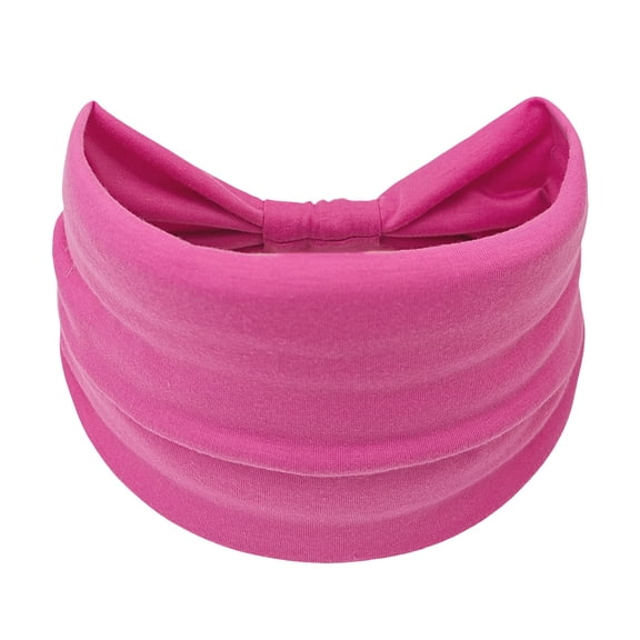 Lumistal Turban Headbands for Women Large Sport Workout Stretch Non-slip Wide Headbands for Women Head Wrap For Women Boho Headbands Sport Yoga Accessories Hot Pink One Size
