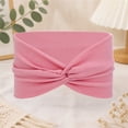 thumbnail image 1 of Lumistal Women Headbands African Wide Hair Wrap Solid Color Turban Headbands for Women Large Sport Workout Stretch Non-slip Big Hair Bands Wide Headbands for Women Pink One Size, 1 of 6