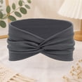 thumbnail image 1 of Lumistal Women Headbands African Wide Hair Wrap Solid Color Turban Headbands for Women Large Sport Workout Stretch Non-slip Big Hair Bands Wide Headbands for Women Grey One Size, 1 of 6
