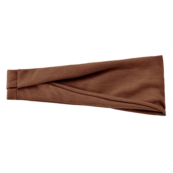 Lumistal Workout Wide Headbands for Women Non Slip Super Soft Yoga Running Exercise Head Bands Elastic Sweat Band Hair Bands Solid Color Headband African Turbans Bandana Hair Band Coffee One Size