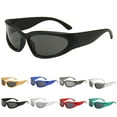 thumbnail image 1 of Lumistal Wrap Around Sunglasses for Women Fashion Trendy Sport Shades UV Protection Eyeglasses Sunnies for Women Trendy Sunglasses Fashionable Summer Outdoor Sports Glasses Gold One Size, 1 of 3