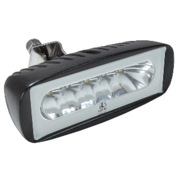 Lumitec Caprera 2 Dual Color LED Floodlight - White & Blue Dimming Light, Black Housing