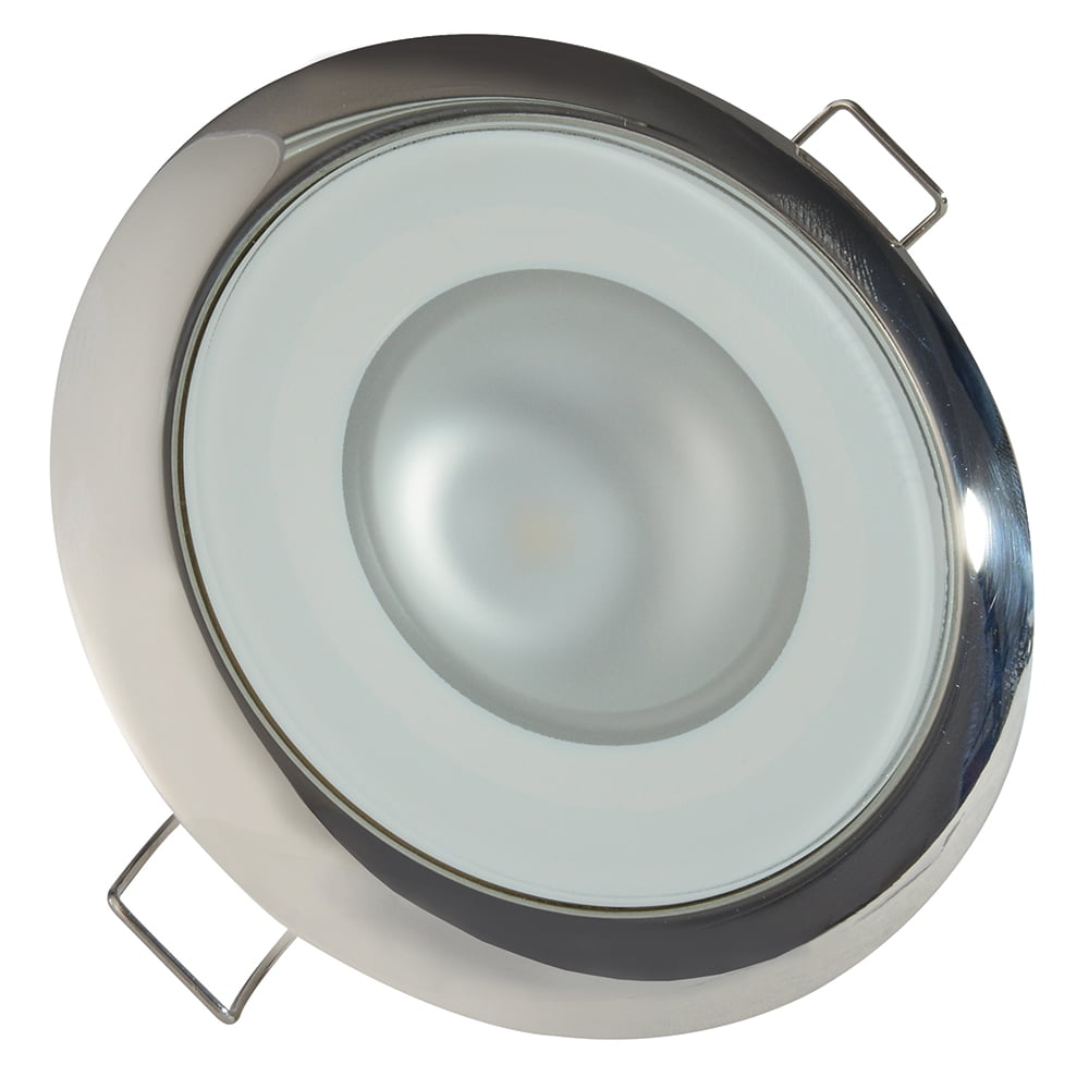 Elegant Mirage Slim-Profile LED Down Light with Polished Stainless Steel Bezel