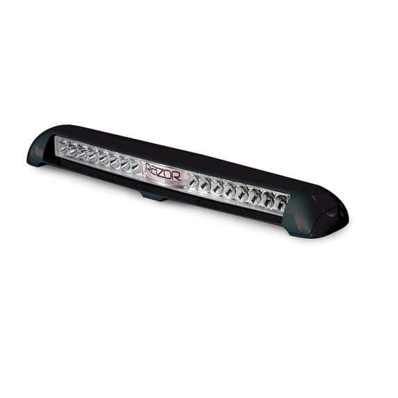 Lumitec Razor Flood Light Bar Flush Mount White LED Black Housing 12/24v