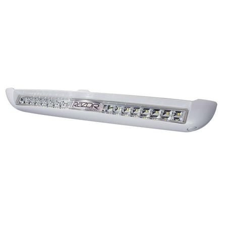 Lumitec Razor Light Bar - Flood - White Housing w/Inverted Logo Flush Mount 101590