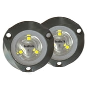 Lumitec Seablaze Mini White LED Underwater Light Brushed Finish 12/24v 2-Pack
