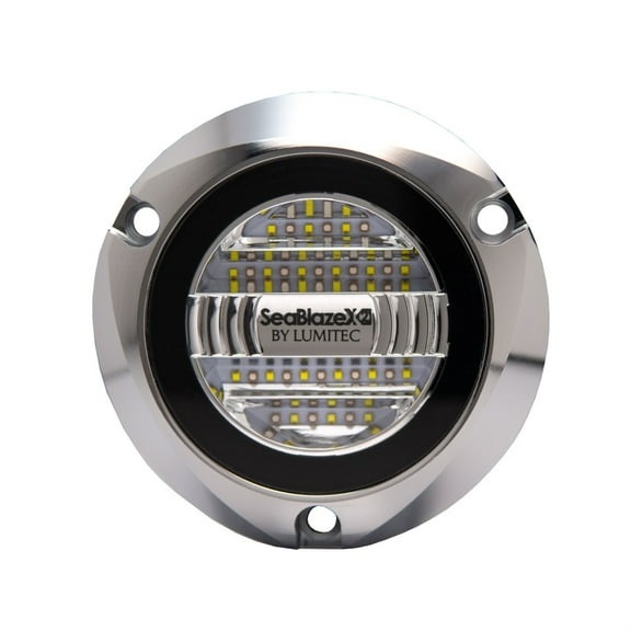 Lumitec Seablaze X2 Underwater Light Dual Color White Blue Polished Housing