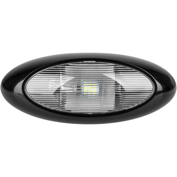Lumitronics 12 Oval Surface Mount RV Porch Scare Light RV LED Lights, Black