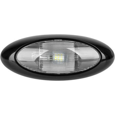 Lumitronics 12” Oval Surface Mount RV Porch Scare Light RV LED Lights, Black