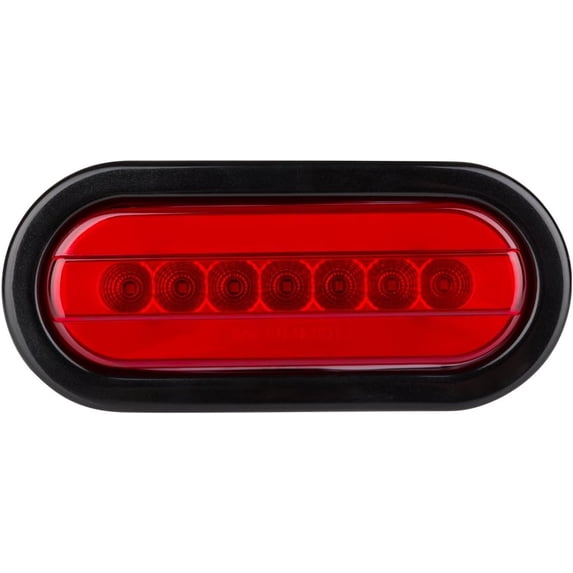 Lumitronics 4” HALO LED Trailer Lights Waterproof Round RV Camper Tail Lights, Red 1 Pair