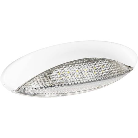 Lumitronics Clear Lens LED Euro Style RV Porch Light Camper Accessories, White