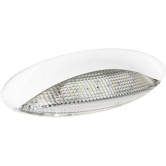 Lumitronics Clear Lens LED Euro Style RV Porch Light Camper Accessories, White