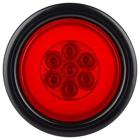 Lumitronics HALO LED 4" Sealed Round Stop/Turn/Tail Lights - Red Lens