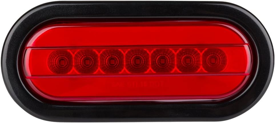 Lumitronics Red Oval LED RV Tail Light with Polycarbonate Lens