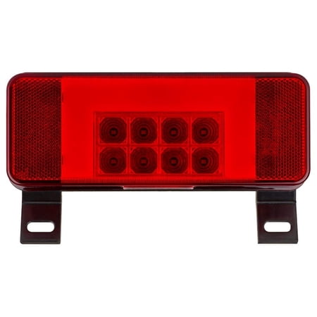 Lumitronics LED RV Combination Tail Light, Driver Side With License Illuminator, Black Base - LUM-STS51