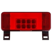 Lumitronics LED RV Combination Tail Light, Driver Side With License Illuminator, Black Base - LUM-STS51