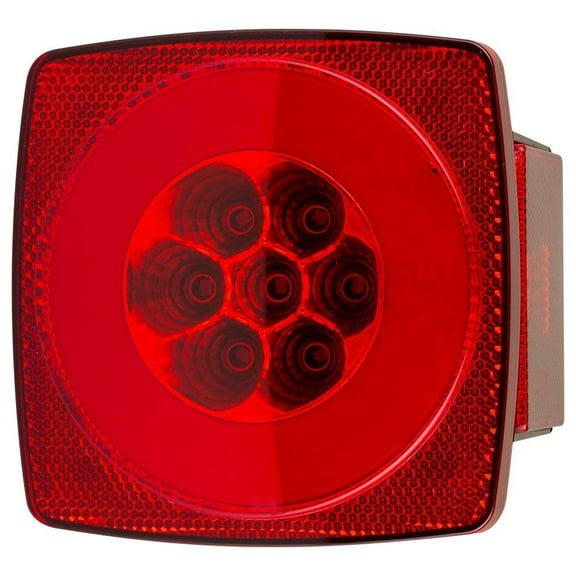 Lumitronics Red Lens HALO LED Under 80" Combination Tail Light for RVs - LUM-STS7R