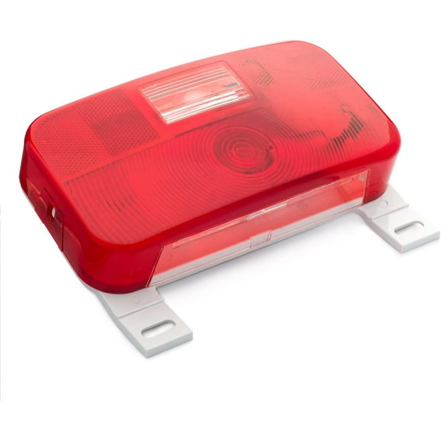 Lumitronics Red Surface Mount Back Up Trailer Light Kit with License