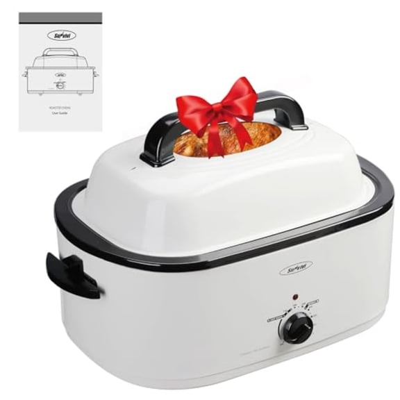 Lumivant 20 Quarts Stainless Steel Roaster Oven, Electric Roaster with Self-Basting Lid, Features Defrost and Keep Warm Functions for Perfect Turkey