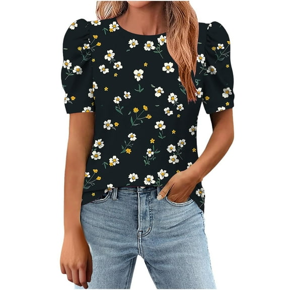 Lumivie Cotton Crop Tops For Women Loose Fit Workout Tshirts Shirts For Women Funny White Blouse For Women Short Sleeve Plain T Shirts For Women Bulk For Printing