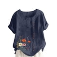 thumbnail image 1 of Lumivie Cute Tops For Women Going Out Plus Size Tshirts Shirts For Women Graphic White Blouse For Women Plus Size Elegant T Shirts For Women Cotton, 1 of 4