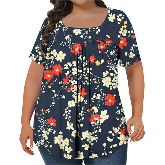 Lumivie Cute Tops For Women Summer/Summer Tshirts Shirts For Women Pack Black Womens Blouses Short Sleeve Button Up Womens Graphic T Shirts Funny Animals