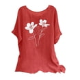 thumbnail image 1 of Lumivie Going Out Tops For Women Summer Vneck Tshirts Shirts For Women Long White Blouses For Women Dressy Casual Square Neck T Shirts For Women Trendy Boho, 1 of 6