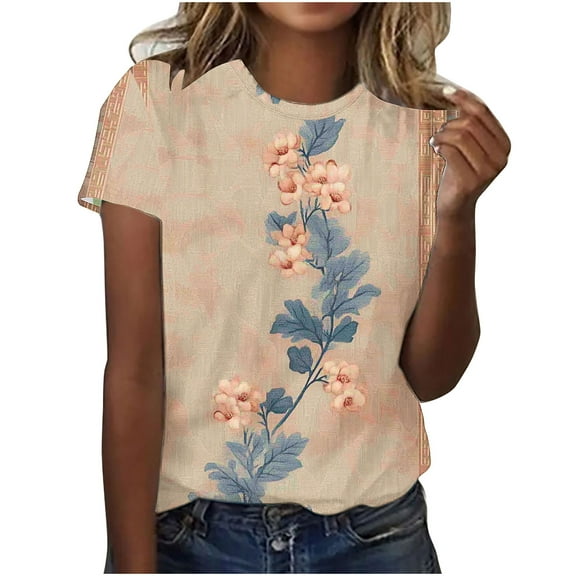 Lumivie Plus Size Tops For Women Summer Western Tshirts Shirts For Women Fitted Peasant Blouses For Women Womens Graphic T Shirts Vintage Western