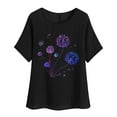 thumbnail image 1 of Lumivie Off The Shoulder Tops For Women Oversized T Shirt Fitted Graphic Tshirts Shirts For Women Cropped Blouses For Women Casual Plus Size Women'S Plus Size T Shirts Loose Fit, 1 of 4