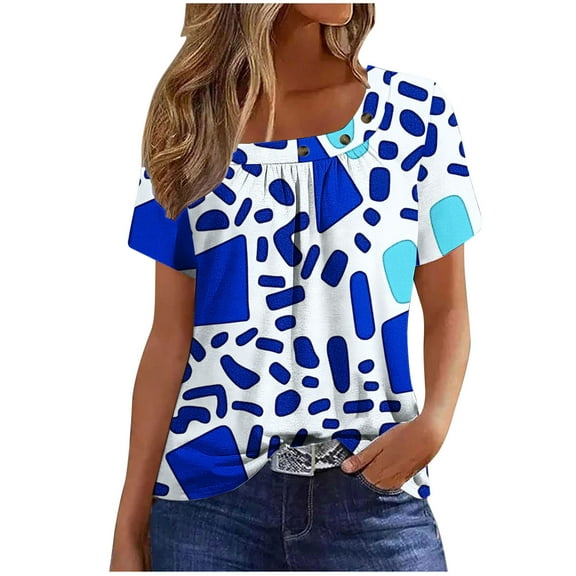 Lumivie Summer Tops For Women Plus Size 3X Summer Tshirts Shirts For Women 2025 Cropped Black Blouses For Women Party Cotton T Shirts Women Oversized