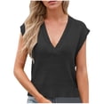 thumbnail image 1 of Lumivie Tops For Women Trendy Sexy Going Out Fitted Tshirts Shirts For Women White Blouses For Women Dressy Casual Lace Womens T Shirts Cotton Pack, 1 of 1