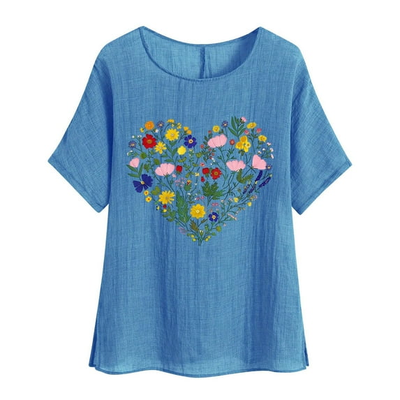 Lumivie Tops For Women Trendy Plus Size Long Tshirts Shirts For Women Plus Size Religious Blouses For Women Dressy Casual Plus Size Button Up T Shirts For Women V Neck Print