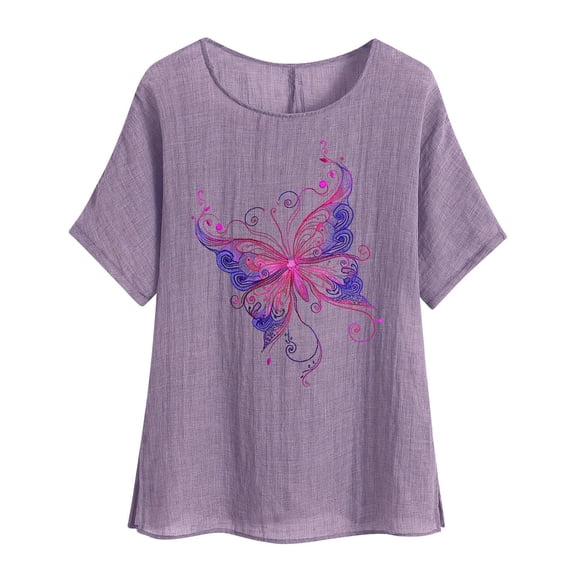 Lumivie Tube Tops For Women Cotton Tshirts Shirts For Women Graphic Plus Size Caterpillars Blouses For Women Dressy Casual Sheer White T Shirts For Women V Neck