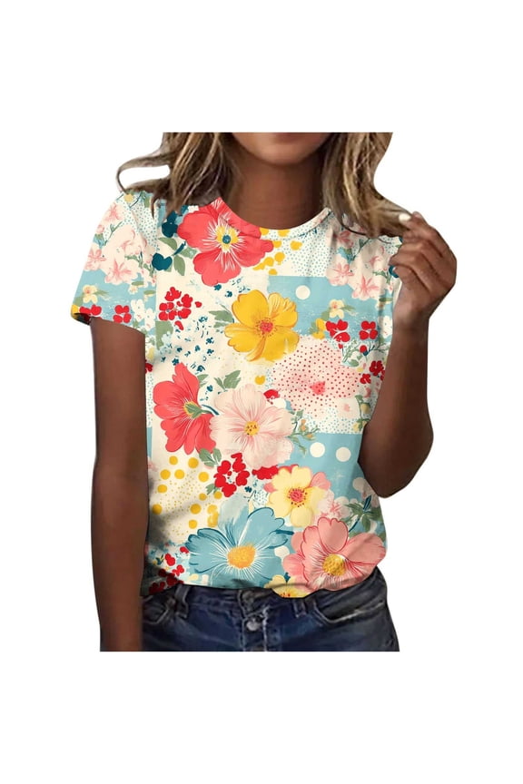 Tube Tops For Women Summer Crop Top Basic Graphic Tshirts Shirts For Women Pack Peasant Blouses For Women Plus Size Cotton Womens T Shirts Cotton Graphic