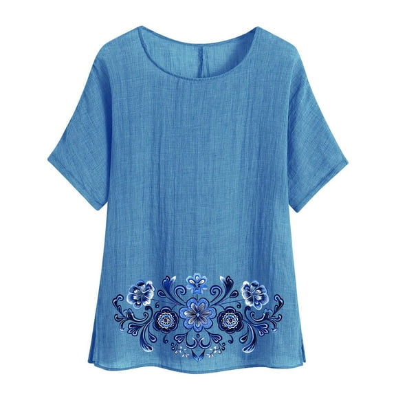 Lumivie Womens Summer Tops Casual Cotton Tshirts Shirts For Women V Neck Pack Womens Blouses Dressy Casual Womens Graphic T Shirts Oversized