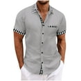 thumbnail image 1 of Lumivie Workout Muscle Shirts For Men Gym Summer Tops For Men 2025 Trendy Boho Workout Tshirts Shirts For Men Long Mens Blouses Dressy Plain T Shirts For Men Pack, 1 of 6