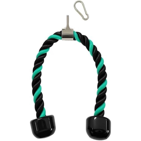 Lumivox 27 Inch Tricep Rope Cable Attachment Heavy Duty Nylon Braided Gym Rope for Cable Machine LAT Pull Down Face Pulls Tricep Pushdowns Premium Fitness Accessories for Home Gym