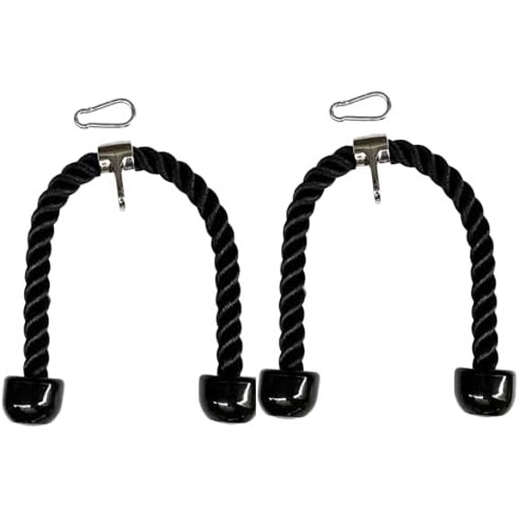 Lumivox 27 Inch Tricep Rope Cable Attachment Heavy Duty Nylon Braided Gym Rope for Cable Machine LAT Pull Down Face Pulls Tricep Pushdowns Premium Fitness Accessories for Home Gym