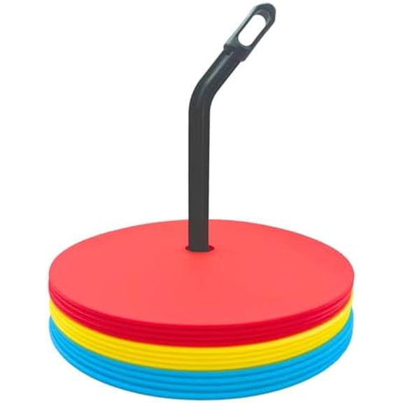Lumivox 6 Inch 8 Inch Flat Cones, Spot Markers, Soccer Cones, Field Court Markers, Sit Spots, Flat Discs, Soccer Training Equipment, Agility Practice, Football, Made in Taiwan