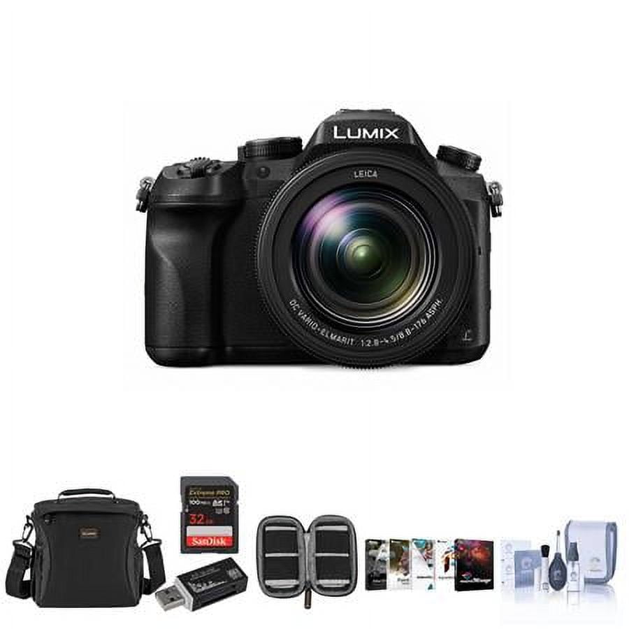 Lumix DMCFZ2500 Digital Camera Bundle With Camera Case, 32GB SDHC U3