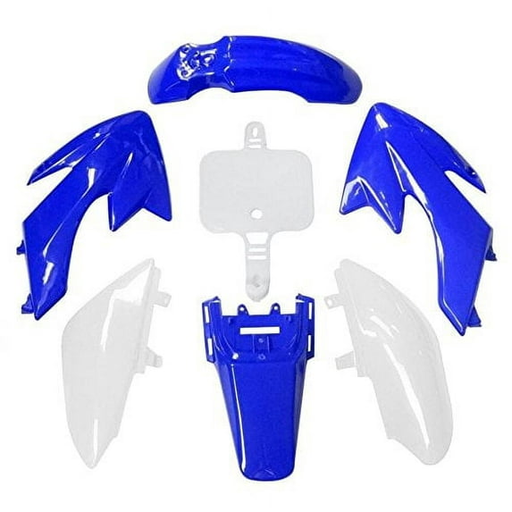 Lumix GC Blue White Fairing Body Plastic Kit For 49cc 50cc 70cc 90cc 110cc 125cc Chinese Dirt Pit Bikes