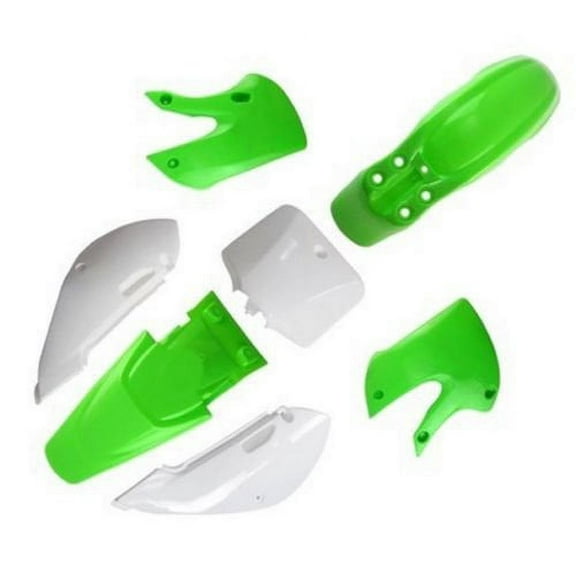 Lumix GC Lime Green White Plastic Fairing Fender Kit For Suzuki DRZ110 ( 2002 - 2005 ) RM65 ( 2003 - 2005 ) Dirt BIkes