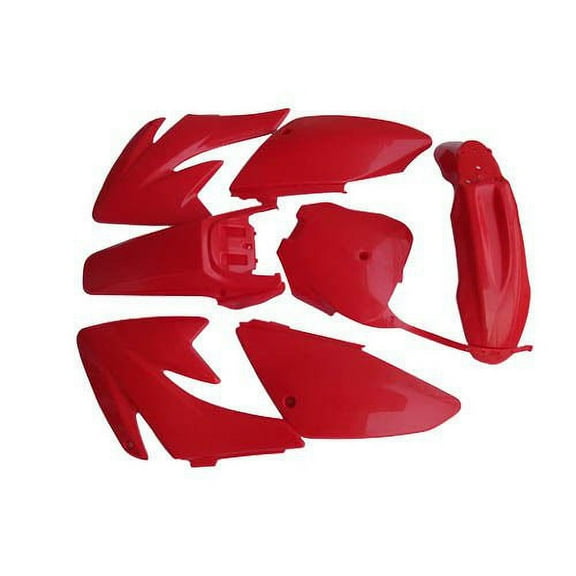 Lumix GC Red Plastic Fairing Fender Kit Panels For Honda CRF70 Dirt Pit Bikes