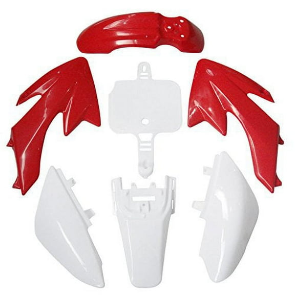 Lumix GC Red White Fairing Body Plastic Kit For 50cc Honda CRF50 XR50 Dirt Pit Bikes