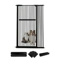 thumbnail image 1 of Lumizone Extra Tall Pet Gate 55.12" High Pressure Mounted 38.39"-42.51" Extra Wide 1.37" Gap for Cat Dog Children Stairs Doorway Hallway No Drilling Auto-Close (38.39"-42.51", Black), 1 of 10